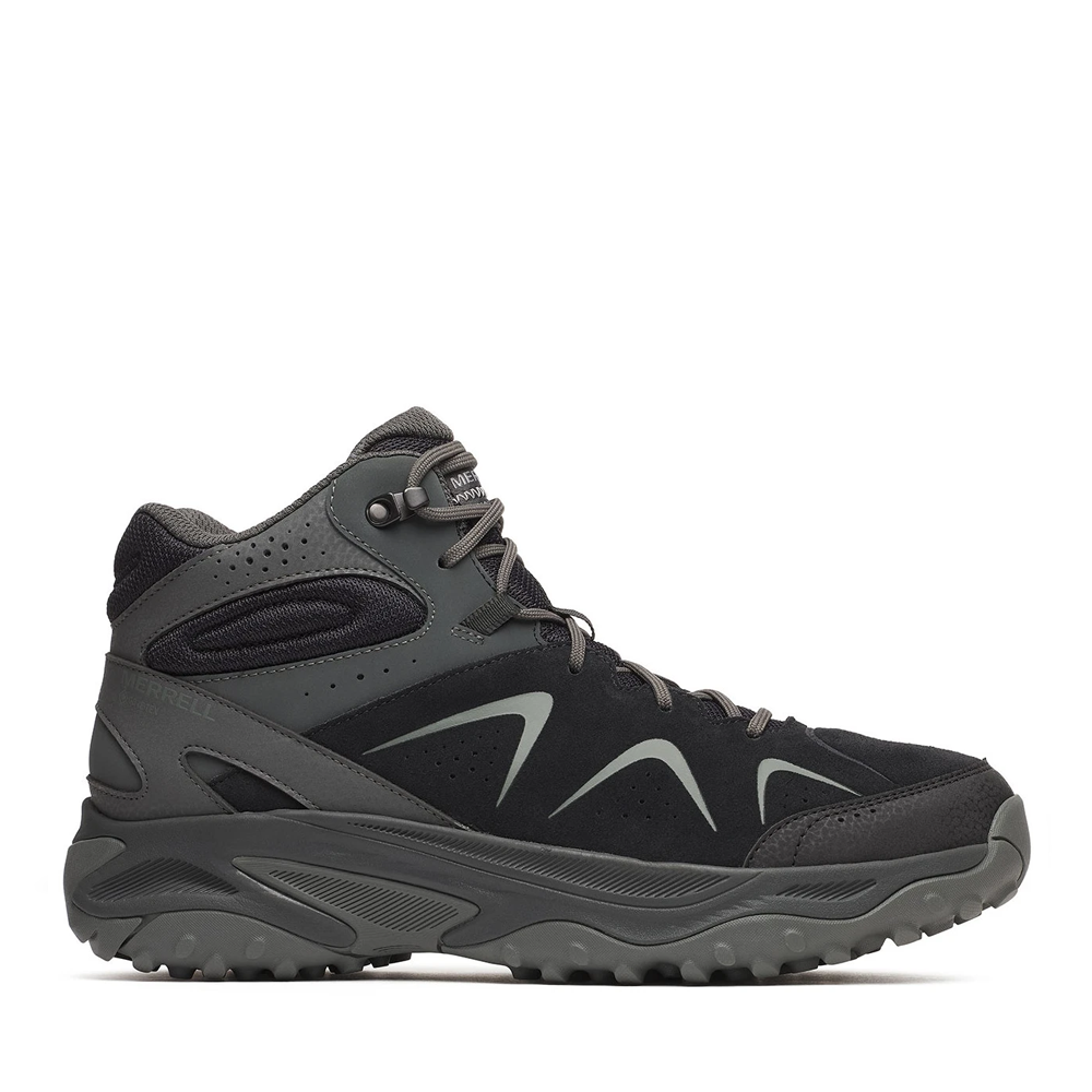 Ghete trekking bărbați Merrell Yokota 3 Mid GTX, negre din piele 3990BGT38479N