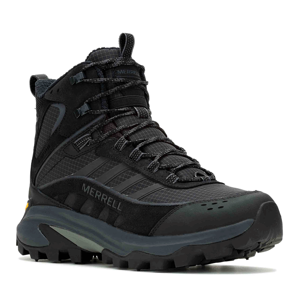 Ghete waterproof bărbați Merrell Moab Speed 2 negre din piele și textil 3990BGT68305N - 1 | YEO
