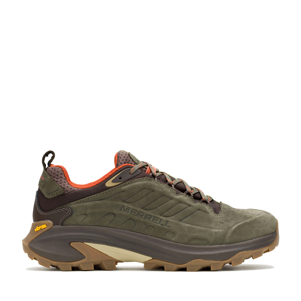 Sneakers waterproof bărbați Merrell Moab Speed 2 kaki din piele3990BPS37783KA