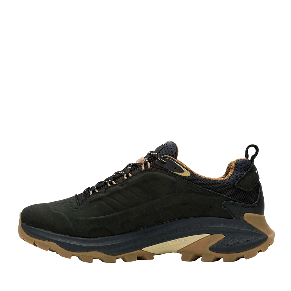 Sneakers waterproof bărbați Merrell Moab Speed 2 negri din piele3990BPS37783N - 1 | YEO