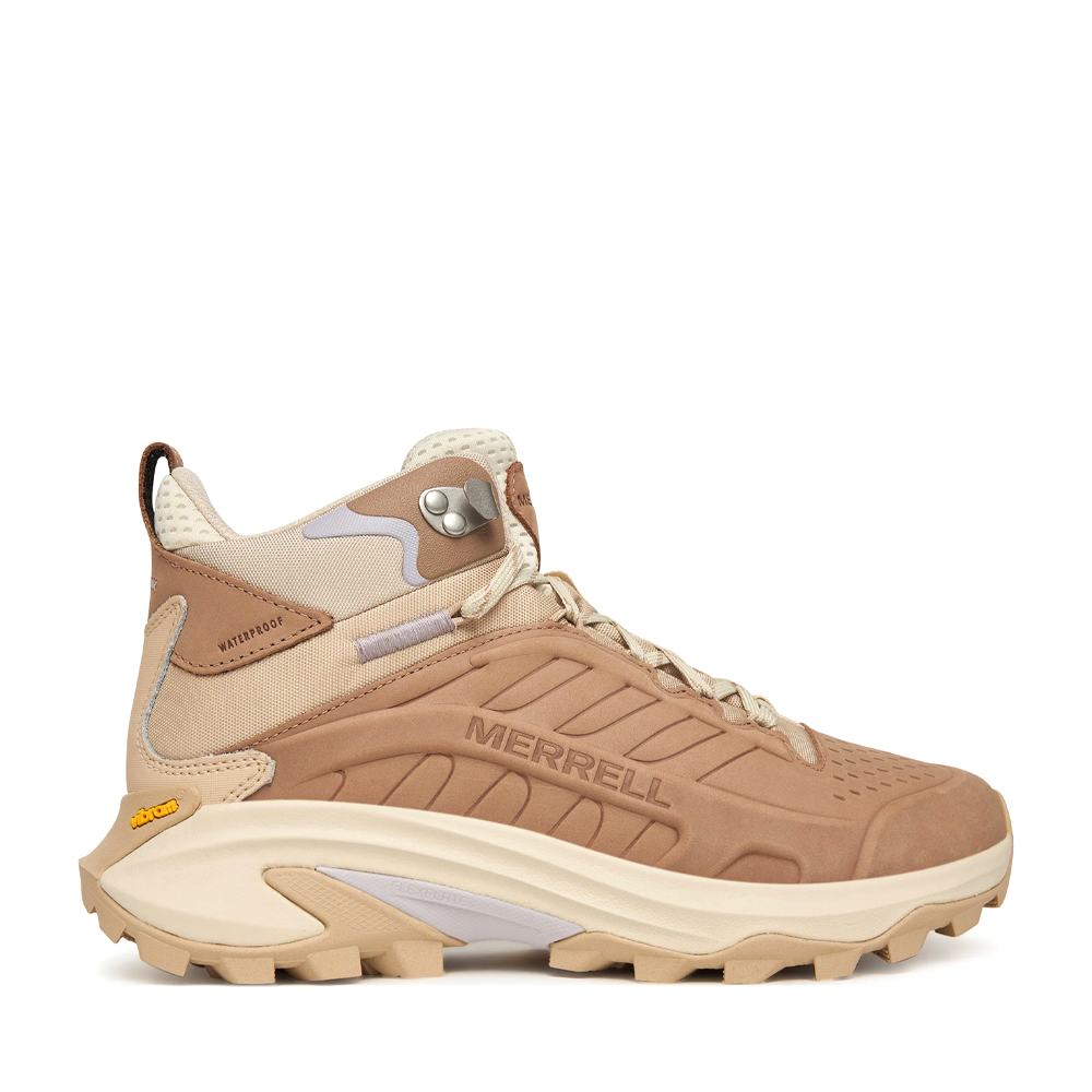 Ghete waterproof femei Merrell Moab Speed 2 nude din piele 3990DGT38836NU