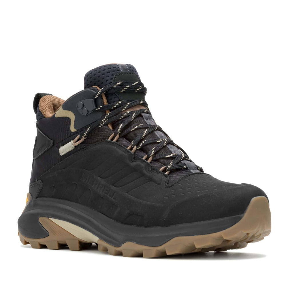 Ghete waterproof  Merrell Moab Speed 2 negre din piele 3990DGT38218N - 1 | YEO