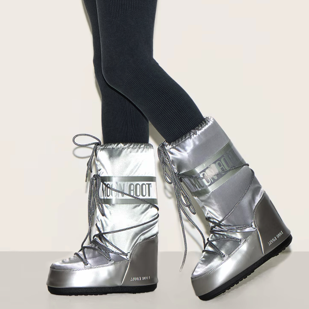 Cizme femei Moon Boot MB Icon Glance argintii 2880DC1401680AG