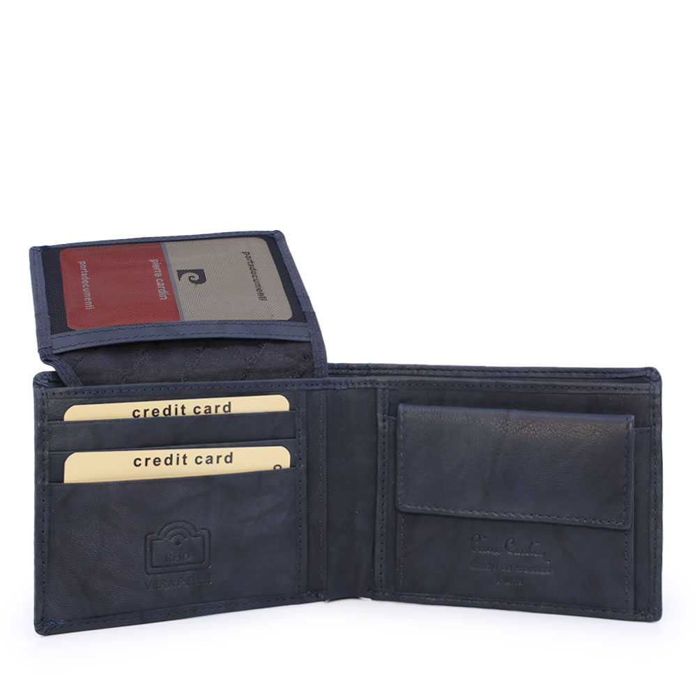 Portmoneu bărbați Pierre Cardin bleumarin din piele 7BPU8806003BL