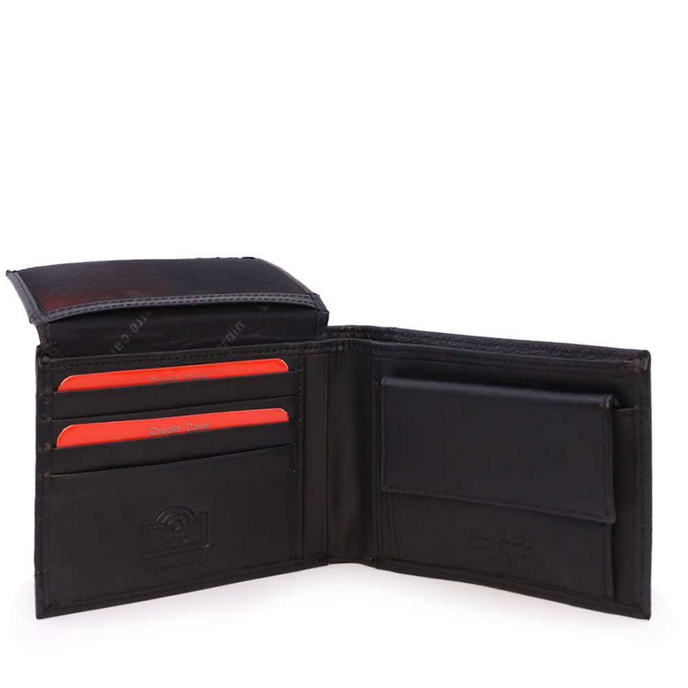 Portmoneu bărbați Pierre Cardin negru din piele 7BPU8806083N
