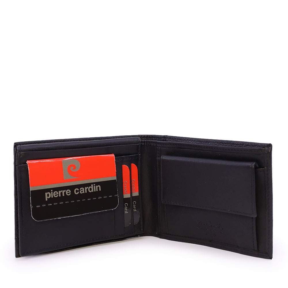 Portmoneu bărbați Pierre Cardin negru din piele 7BPU8806083N