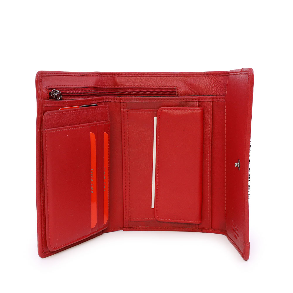 Pierre Cardin women's red leather wallet 7DPU6334131R