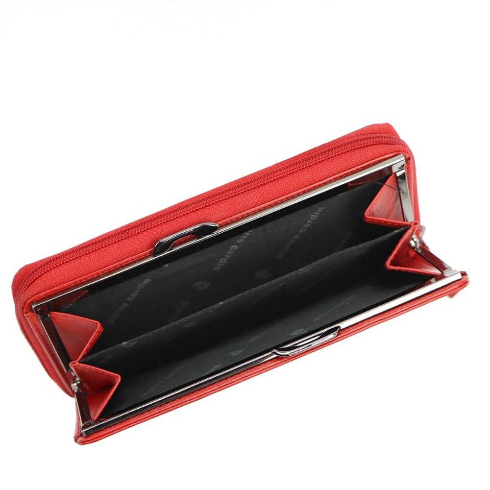 Portmoneu femei Pierre Cardin roșu din piele 7DPU922201R - imagine 2
