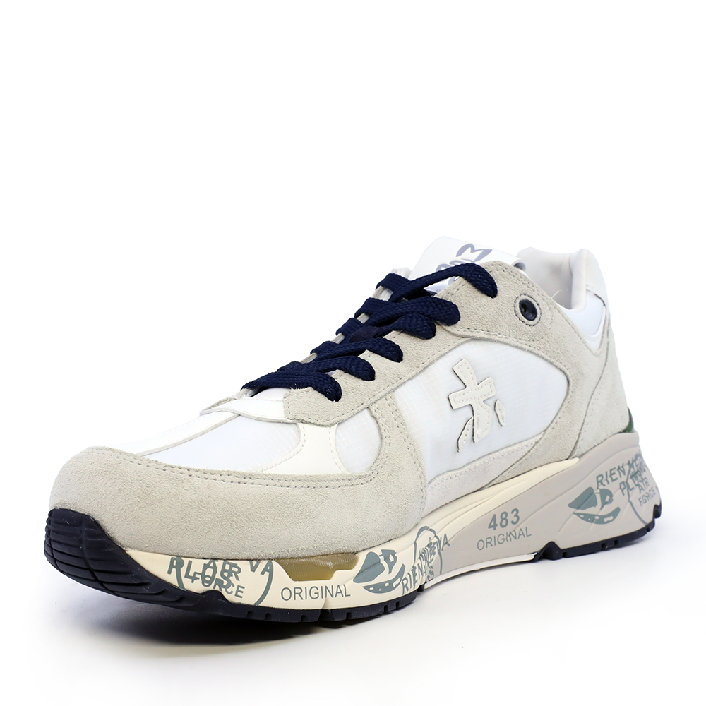 Premiata Mase white suede and textile men's sneakers 1699BP7238VA