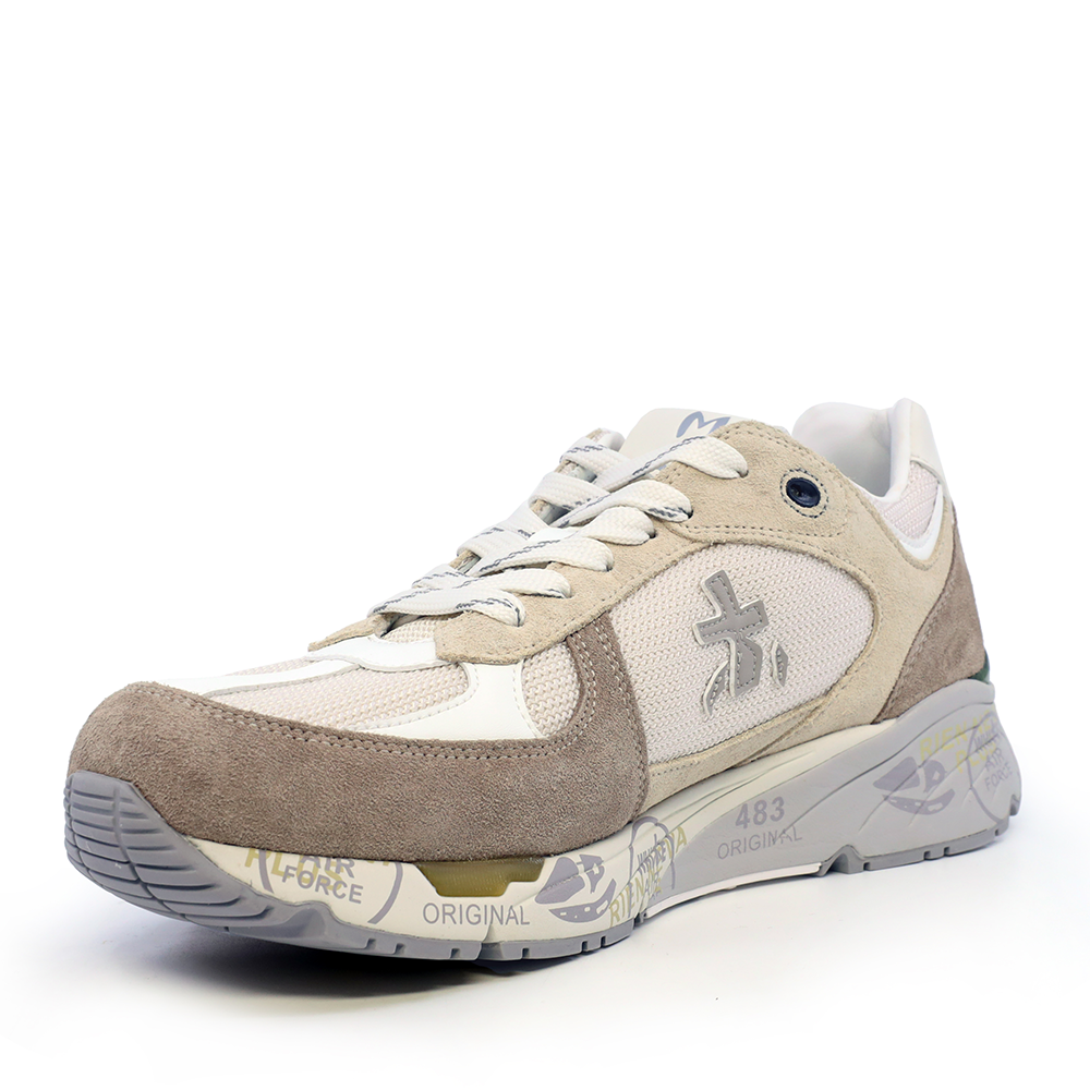 Sneakers bărbați Premiata Mase albi din piele întoarsă și textil 1699BP7241VTA