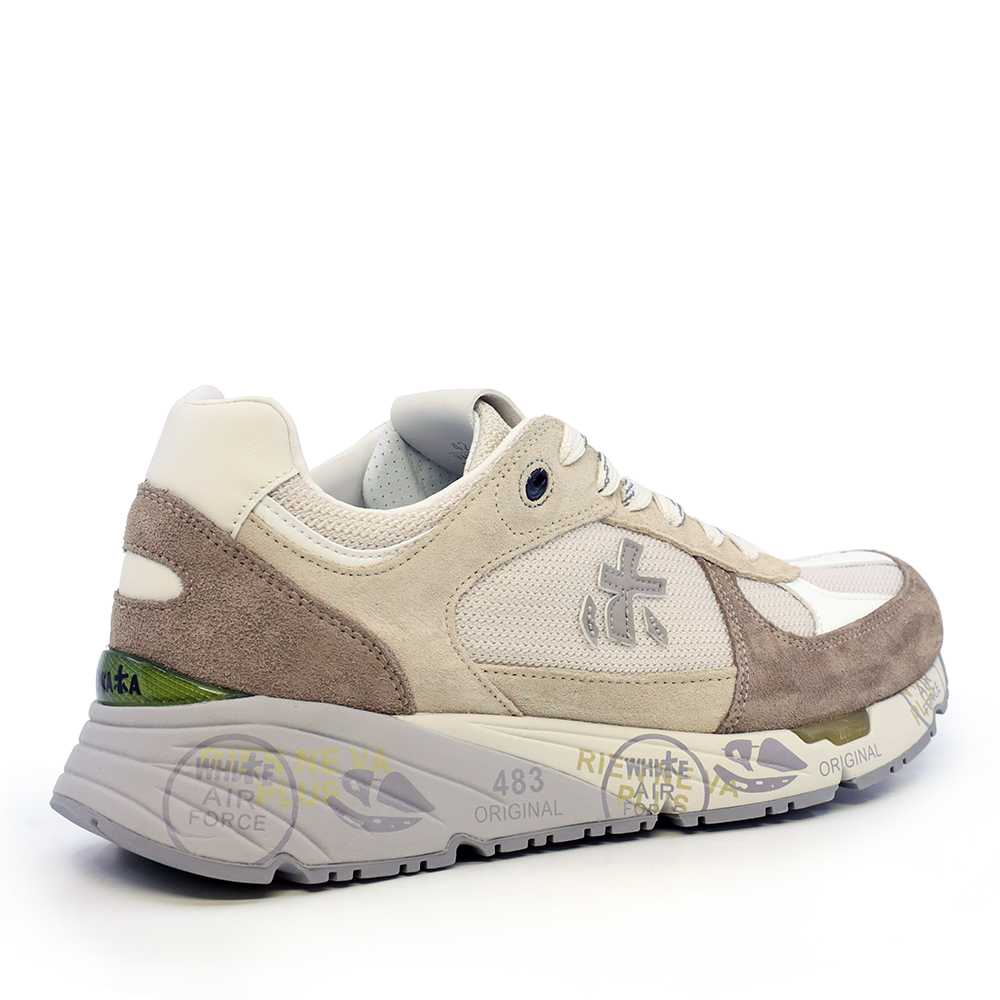 Sneakers bărbați Premiata Mase albi din piele întoarsă și textil 1699BP7241VTA