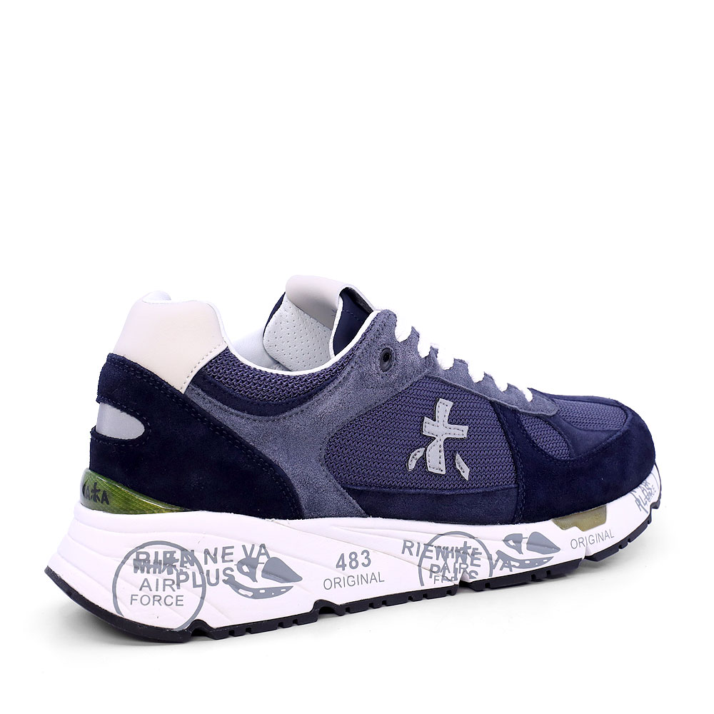 Sneakers bărbați Premiata Mase bleumarin din piele întoarsă și textil 1697BP6626VBL