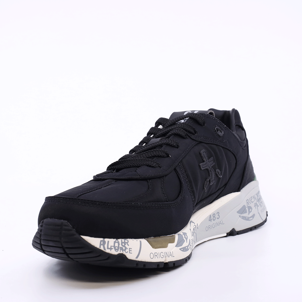 Sneakers bărbați Premiata Mase negri din material tehnic tip fâș 1699bp7087n