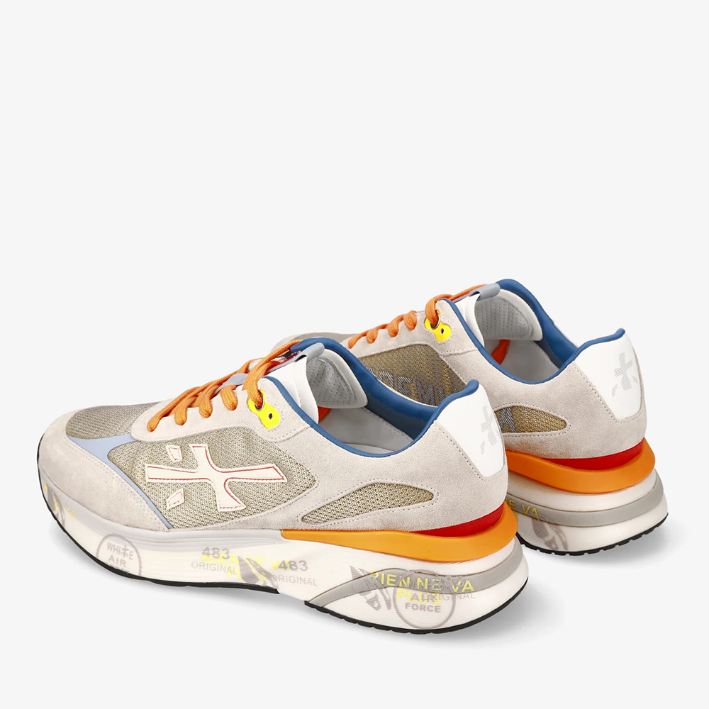 Sneakers bărbați Premiata Moerun gri din piele întoarsă și textil 1699BP7301VGR
