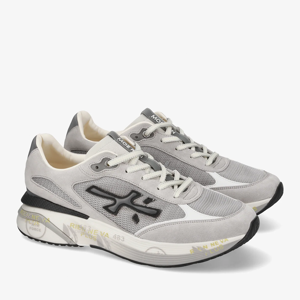 Sneakers bărbați Premiata Moerun gri din piele întoarsă și textil 1699BP7304VGR