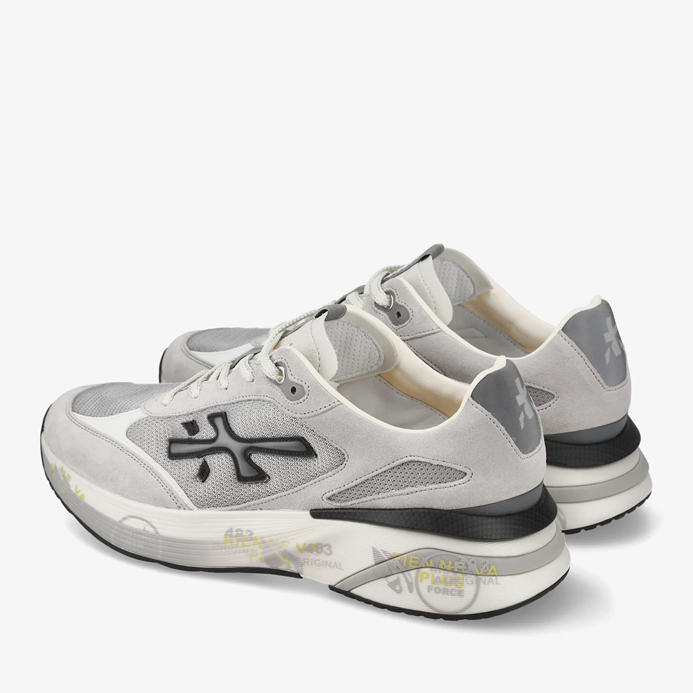 Sneakers bărbați Premiata Moerun gri din piele întoarsă și textil 1699BP7304VGR