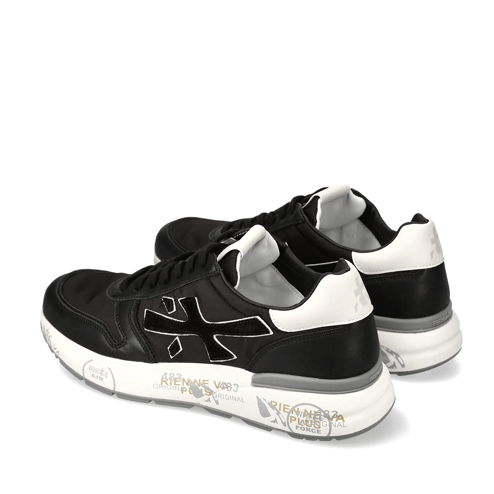 Sneakers bărbați Premiata Mick negri din piele naturală și textil 1699BP7249N