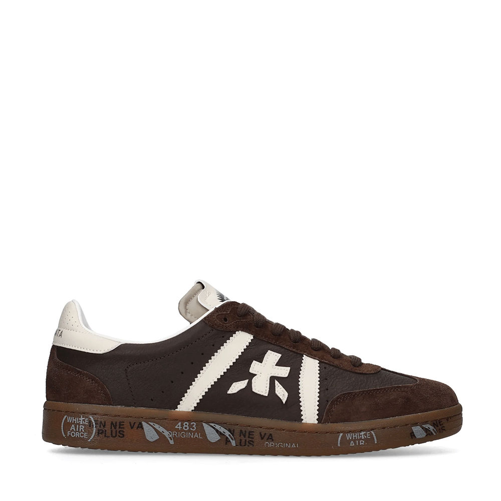 Sneakers bărbați Premiata Bonnie maro din piele 1690BP7670VM