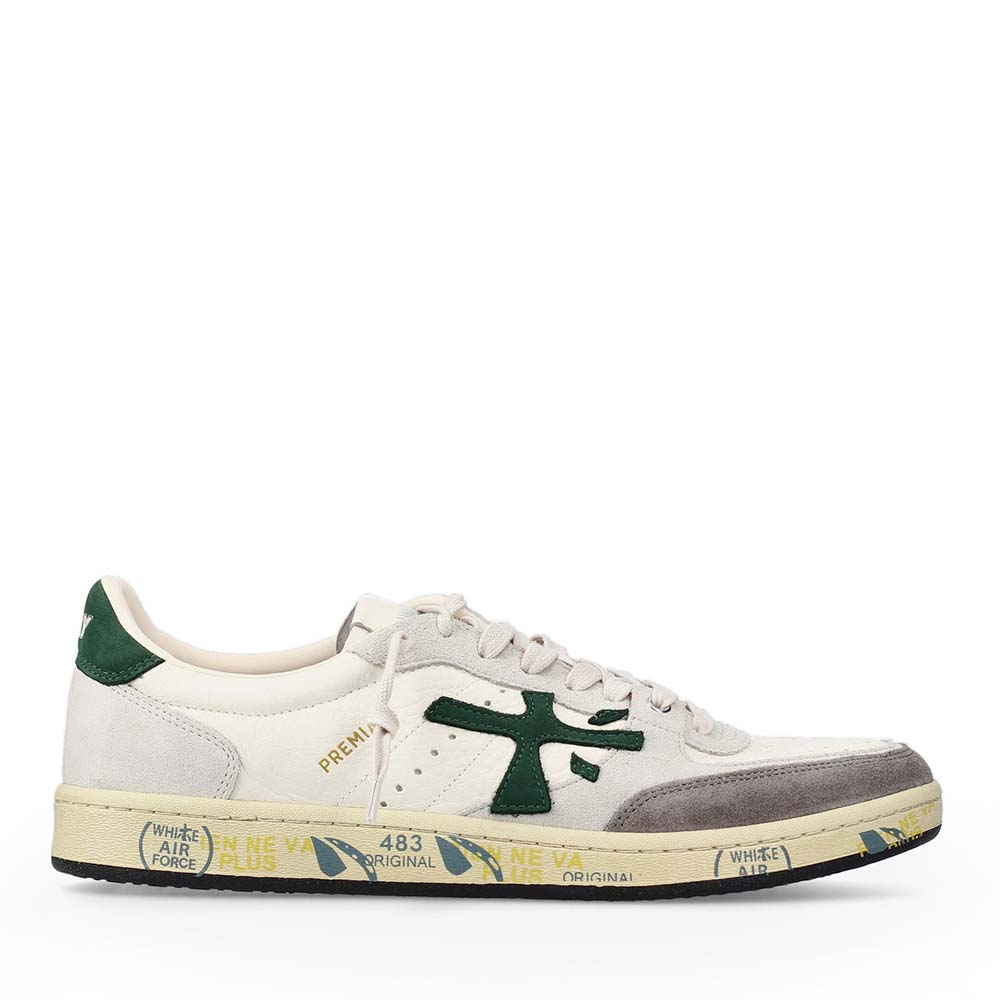 Sneakers bărbați Premiata BSKT Clay albi din piele 1691BP7623A