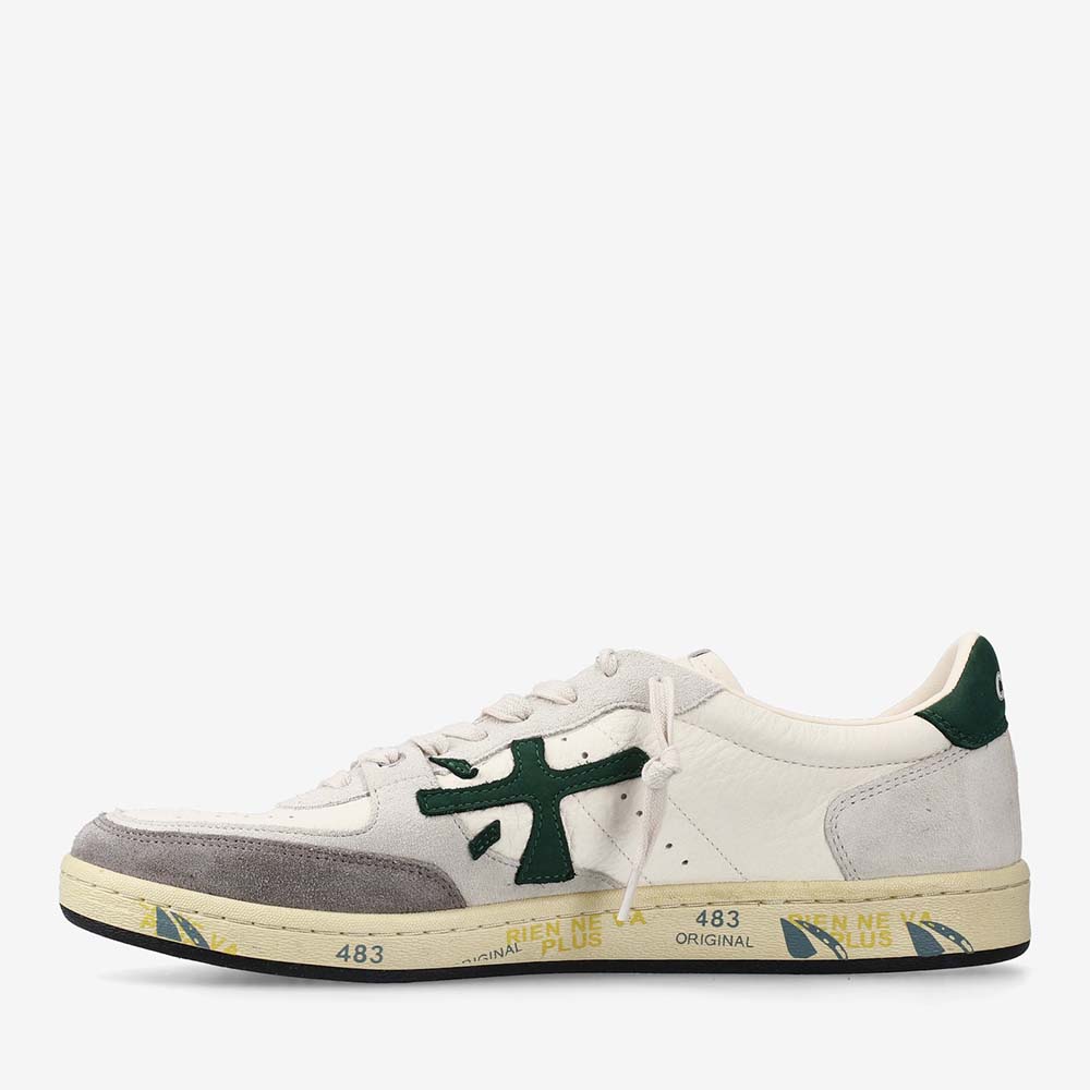 Sneakers bărbați Premiata BSKT Clay albi din piele 1691BP7623A