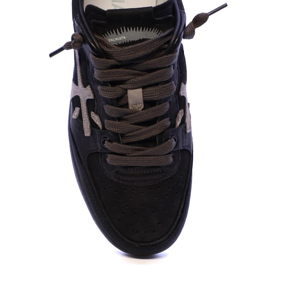 Sneakers bărbați Premiata BSKT Clay negri din piele 1692BP8439N
