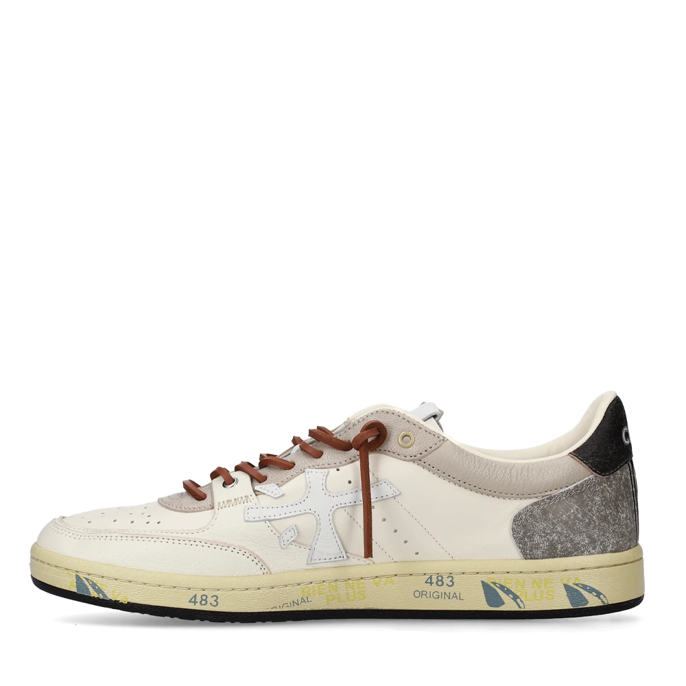 Sneakers bărbați Premiata BSKT Clay bej din piele 1691BP8163BE