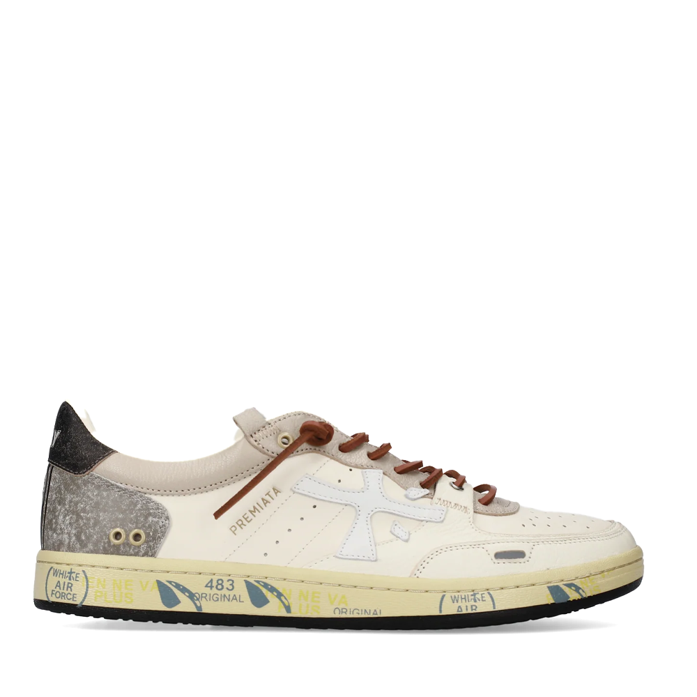 Adidasi barbati Premiata BSKT Clay gri din piele 1691BP8163BE