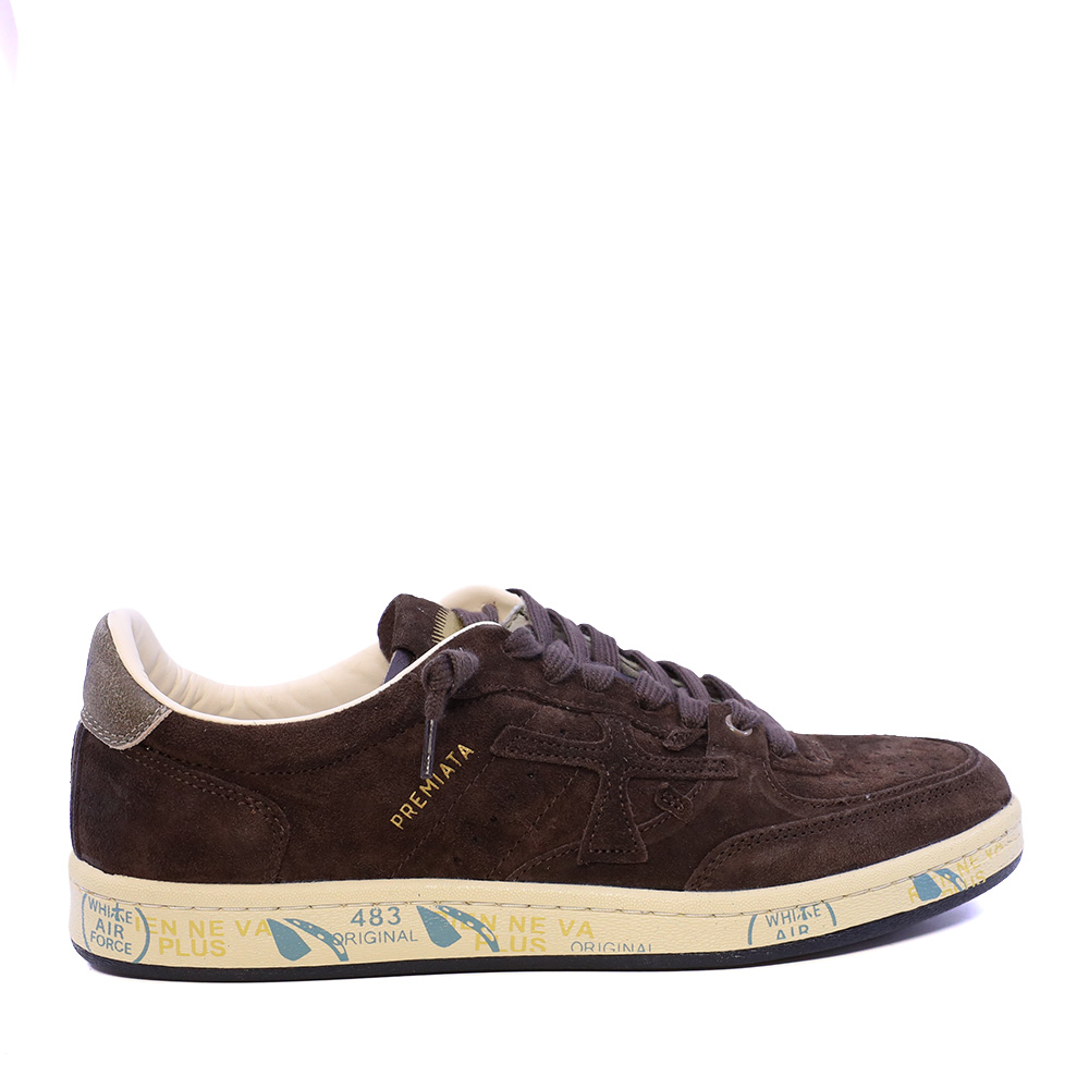 Adidasi barbati Premiata BSKT Clay maro din piele intoarsa 1692BP8446VM