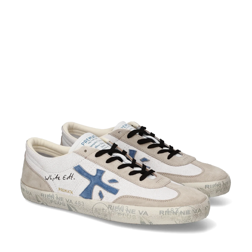 Sneakers bărbați Premiata David albi din piele 1691BP8089A - imagine 2