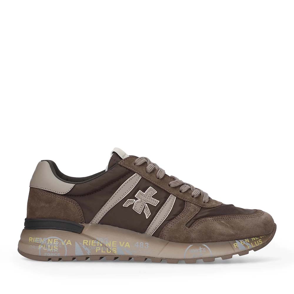 Adidasi barbati Premiata Lander maro din piele si textil 1692BP8410M