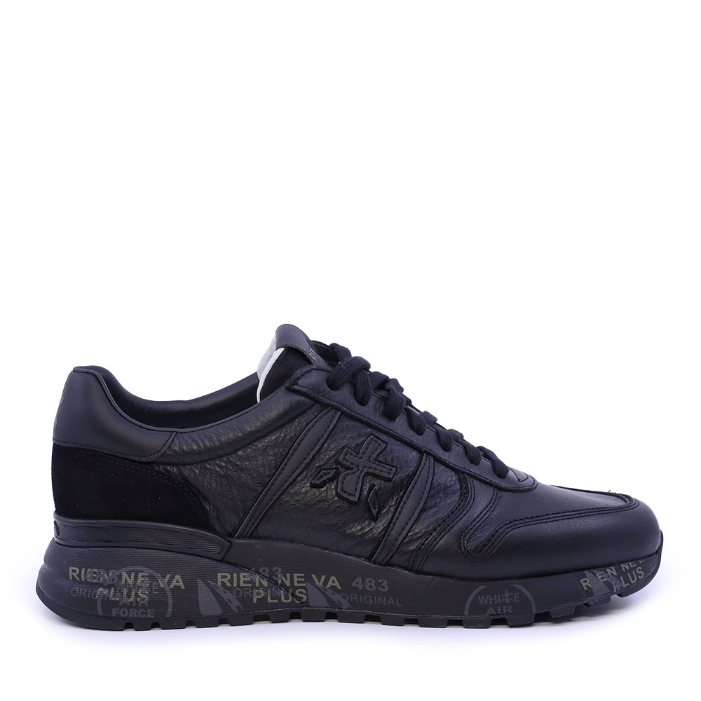Adidasi barbati Premiata Lander negri din piele 1692BP8659N