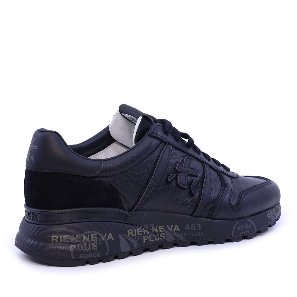 Sneakers bărbați Premiata Lander negri din piele 1692BP8659N