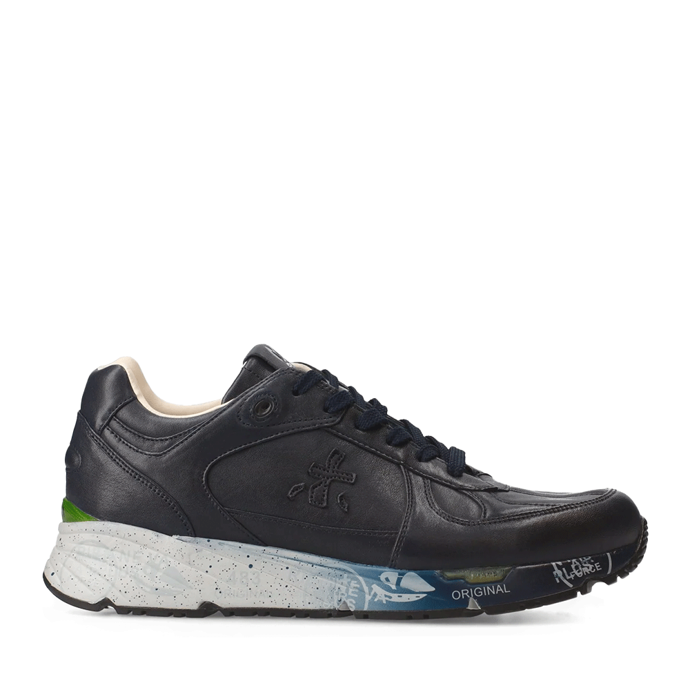 Sneakers bărbați Premiata Mase bleumarin din piele 1690BP7082BL