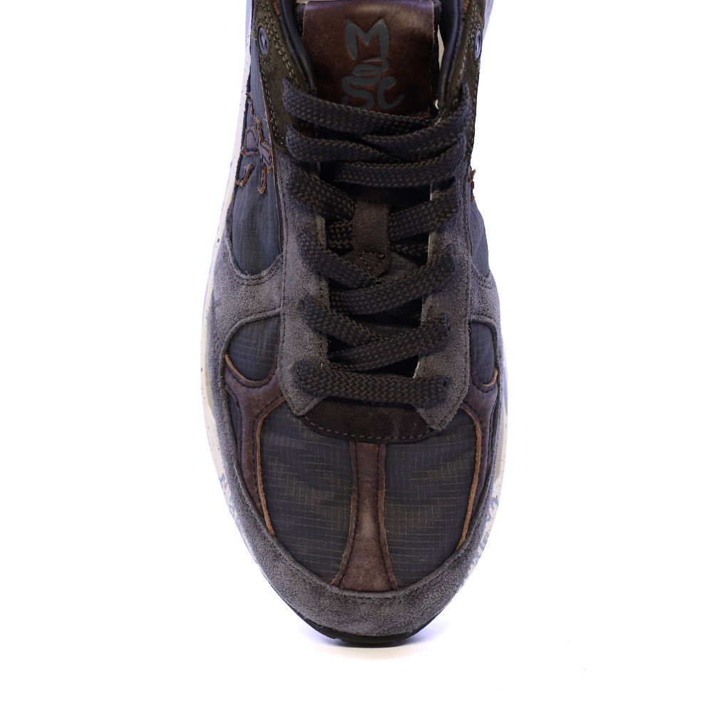 Sneakers bărbați Premiata Mase gri din piele și textil 1692BP8427GR