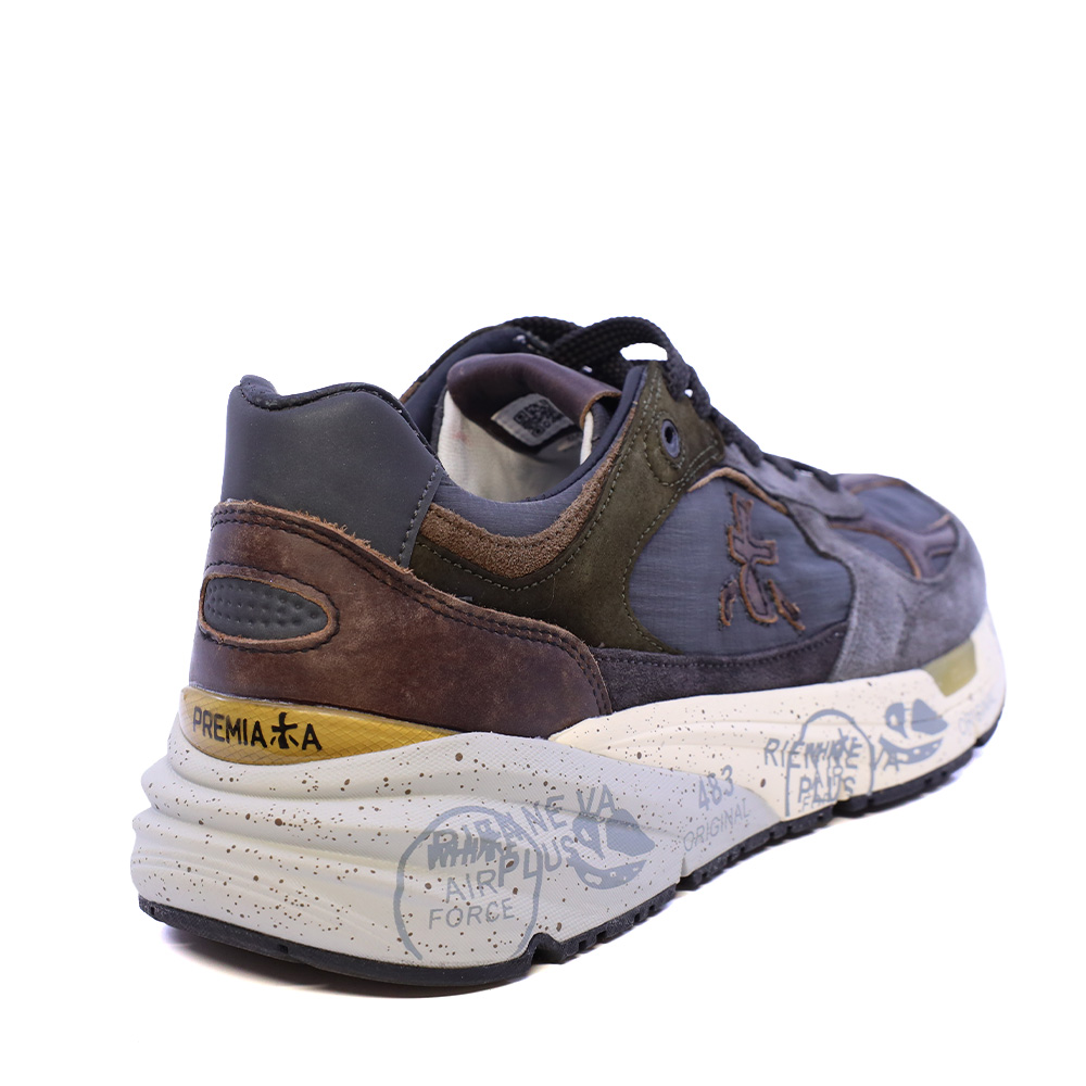 Sneakers bărbați Premiata Mase gri din piele și textil 1692BP8427GR