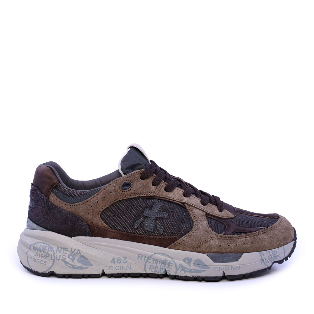 Premiata Sneakers bărbați Premiata Mase maro din piele și textil 1692BP8421M