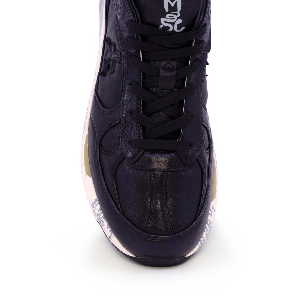 Sneakers bărbați Premiata Mase negri din piele 1692BP8420N
