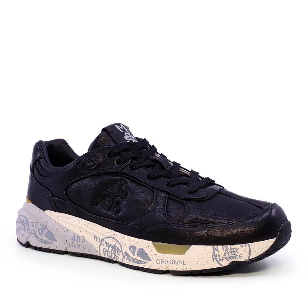 Sneakers bărbați Premiata Mase negri din piele 1692BP8420N — imaginea 2