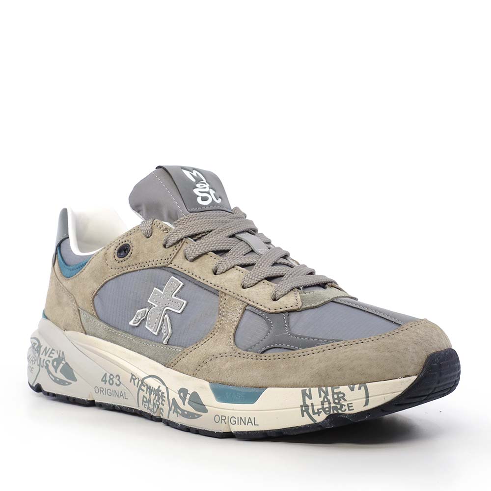 Sneakers bărbați Premiata Mase taupe din piele întoarsă și textil 1691BP8023TA - imagine 2