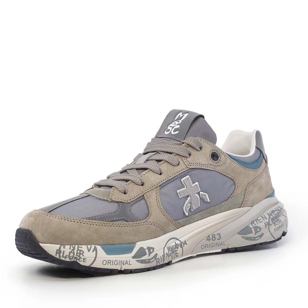 Sneakers bărbați Premiata Mase taupe din piele întoarsă și textil 1691BP8023TA