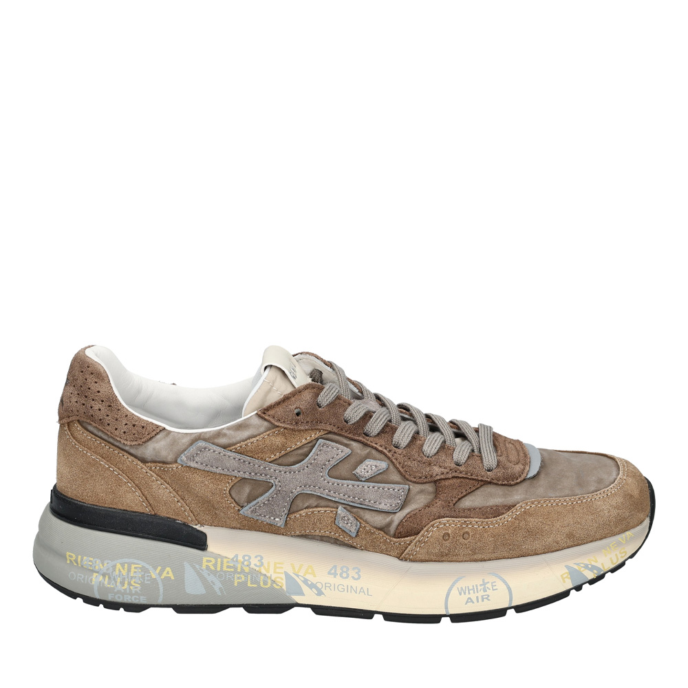 Adidasi barbati Premiata Mick bej din piele si textil 1692BP8437BE