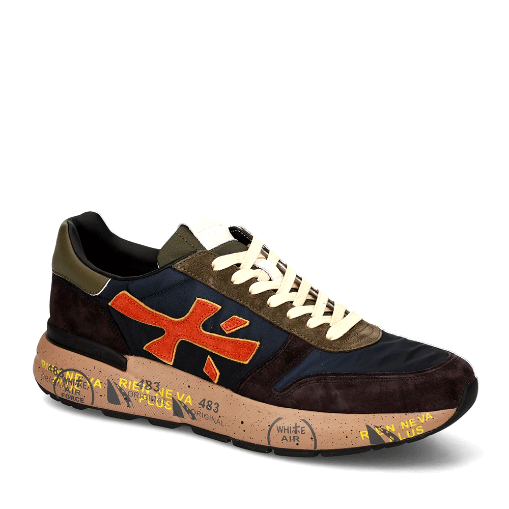 Sneakers bărbați Premiata Mick bleumarin din piele și textil 1690BP7721BL - 1 | YEO