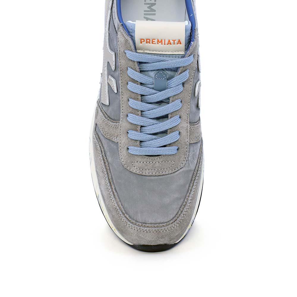 Sneakers bărbați Premiata Mick gri din piele întoarsă și textil 1691BP7247GR