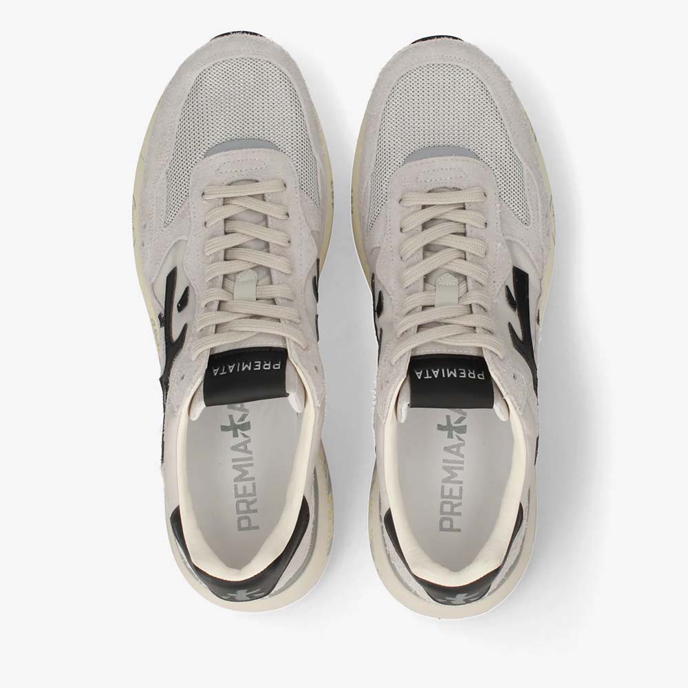 Sneakers bărbați Premiata Mick gri din piele întoarsă și textil 1691BP8236GR