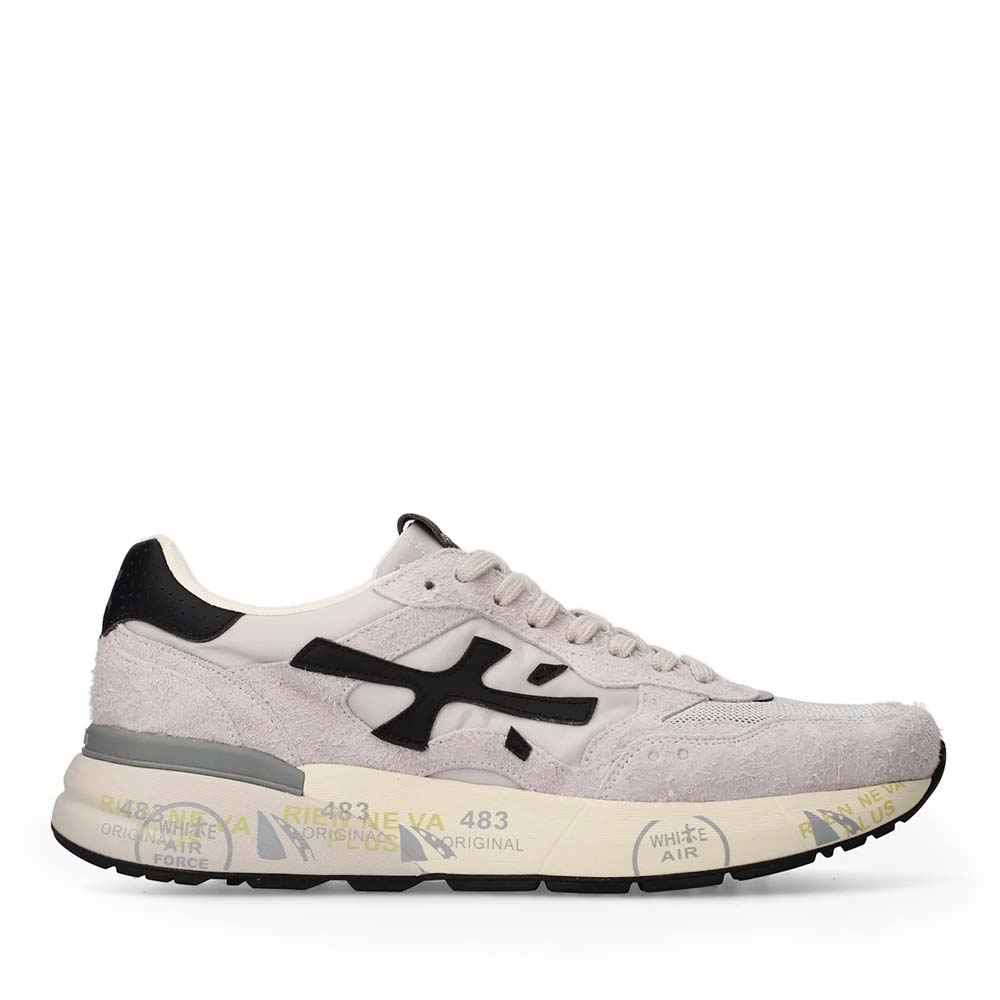 Sneakers bărbați Premiata Mick gri din piele întoarsă și textil 1691BP8236GR