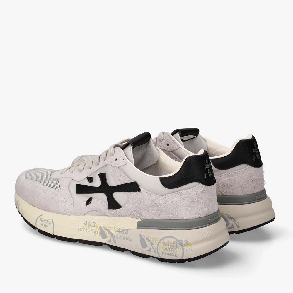 Sneakers bărbați Premiata Mick gri din piele întoarsă și textil 1691BP8236GR