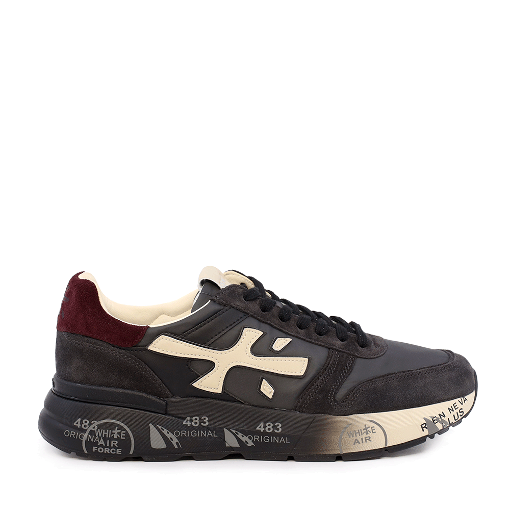 Sneakers bărbați Premiata Mick gri din piele și textil 1690BP7719GR