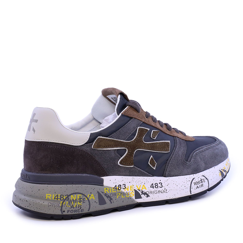 Sneakers bărbați Premiata Mick gri din piele și textil 1692BP8432GR