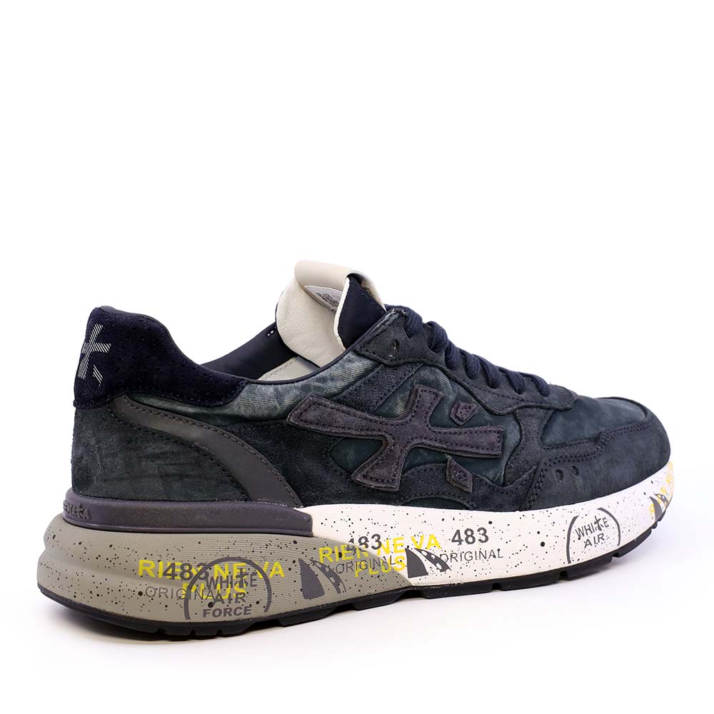 Sneakers bărbați Premiata Mick gri din piele și textil 1692BP8448GR
