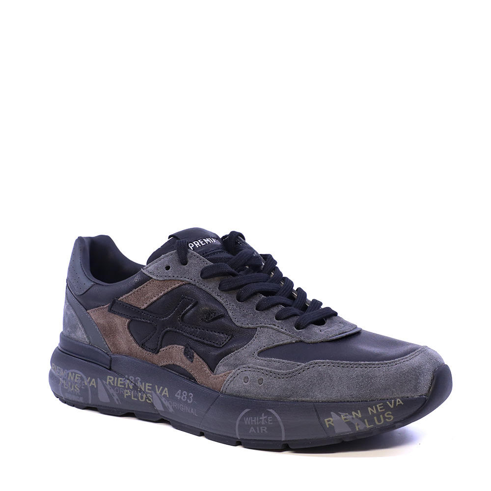 Sneakers bărbați Premiata Mick negri din piele 1692BP8452N — imaginea 2